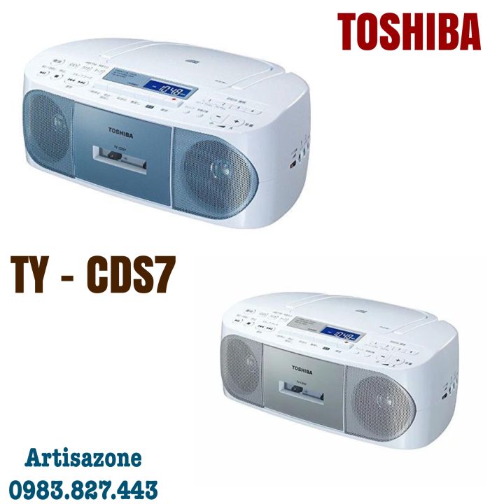 Đài Radio Cassette, CD Toshiba TY-CDS7 - Hàng sản xuất cho thị trường nội  địa Nhật chạy điện 100V 