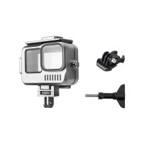 ซองกันน้ำ40เมตรสำหรับ Gopro 9/10/11อะลูมินัมอัลลอยฝาครอบฝาครอบเคสห่อหุ้มดำน้ำใต้น้ำอุปกรณ์เสริมกล้อง