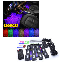 ภายในรถ RGB Muticolor USB LED บรรยากาศเท้าเลเซอร์แสงโคมไฟตั้งพื้นโดยรอบตกแต่งหลอดไฟแสงแถบสำหรับตกแต่งรถ