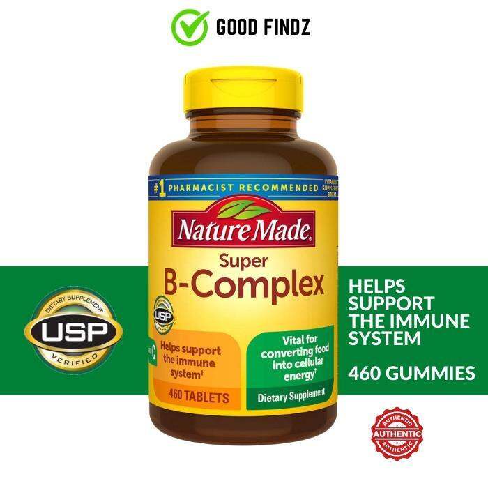 Nature Made Super B Complex Immune Booster Antioxidant Vitamin B6 B12 Vitamin C Folate