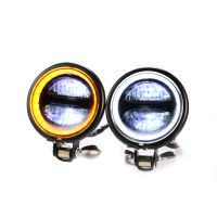 12V LED Motosikal Malaikat Mata Lampu Psingan HiLo Rasuk Kepala Lampu Berjalan Lampu สองกีฬา Bke Cruiser Bobber Chopper