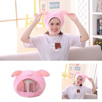 Cute Pig Animal Plush Hat Funny Nose Ears Piggy Stuffed Toys Headgear Warm Cap Anime Cosplay Costume Party Photo Props