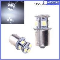 AKZDXE 2Pcs ใหม่ สีขาว 12V หลอดไฟ BA15S R5W 1156 ไฟเลี้ยว ไฟท้ายรถ 5050 8SMD LED