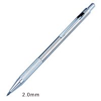 ✾ 2.0mm Metal Mechanical Pencil Silver Automatic Pencil with 2B HB Lead Office School Writing Drawing Tools Kawaii Stationery