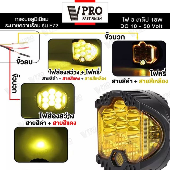 vpro-ไฟสปอร์ตไลท์-led-รุ่นใหม่-2023-e72-dc10-50volt-ไฟสว่าง-ไฟหน้ารถ-ไฟออฟโรด-ไฟท้าย-รถบรรทุก-รถยนต์-รถเตอร์ไซค์-และรถทั่วไป-081-fha