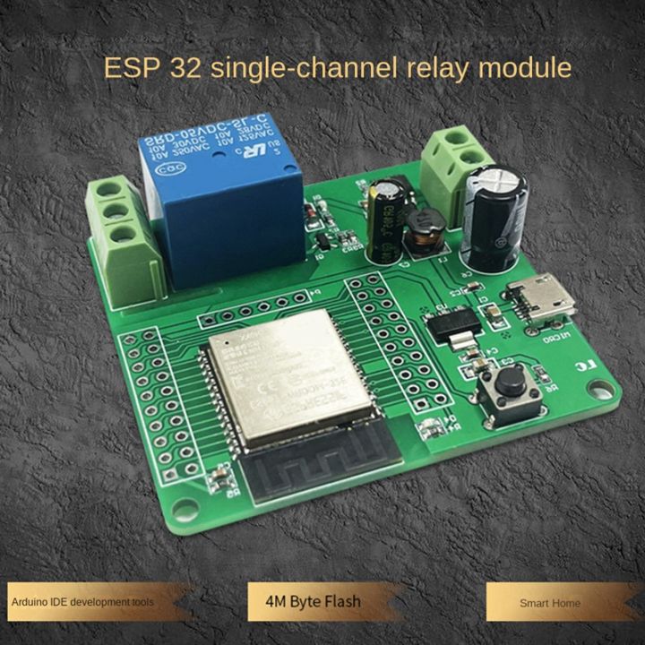 one-channel-relay-esp32-wroom-development-board-single-relay-module-dc-7-60v-power-supply-for-home-appliance-accessories