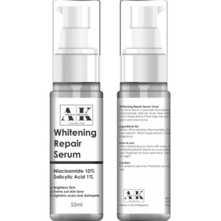 Whitening Repair Serum and Foaming Facial Cleanser w/ Niacinamide 10