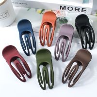 【CC】▩✻۞  Korean Color U Shaped Hair Claw Frosted Hairpins Barrette Headwear Accessories