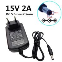 15V 2A อะแดปเตอร์ผนัง15V 2A 2000mA แปลงกระแสไฟตรงกระแสสลับอะแด๊ปเตอร์แบบแปลงไฟแหล่งจ่ายไฟ15V สวิตช์ปลั๊ก EU/UK/US/AU ขนาด5.5Mm * 2.5Mm