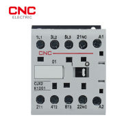 CNC CJX2-K ราง Din 220โวลต์มินิ AC คอนแทค3จุด3 1NO หลัก3หลัก1NC ขดลวดแรงดันไฟฟ้า5060เฮิร์ต6A 9A