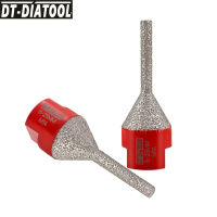 DT-DIATOOL Chamfer เครื่องตัดนิ้วสำหรับกระเบื้องพอร์ซเลนหินแกรนิตหินอ่อน Shaping Milling Grinding Holes Grit5060 Diamond Milling Bits