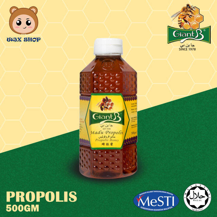 【HALAL】 Giant B Honey Propolis Honey / Madu Propolis / 蜂胶蜜 GiantB 500gm ...