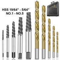 10pcs Drill Bit Set Steel Handed Stud Remover Screw Extractor Reverse Tools set