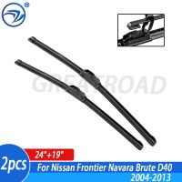 Wiper Front Wiper Blades For Nissan Frontier Navara Brute D40 2004-2013 2005 2006 Windshield Windscreen Front Window 24"+19"