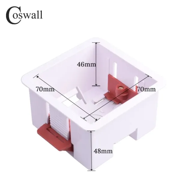 Coswall 1 Gang Dry Lining Box For Gypsum Board / Drywall / Plasterboad 46mm / 34mm Depth Wall