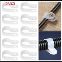 00DANZI00 10PCS ไนลอนทำจากไนลอน แคลมป์รัดท่อชนิด R ท่อประปากระชับ ชุดจัดประเภท ที่ยึดหัวเข็มขัด ปรับได้ปรับได้ อุปกรณ์สำหรับยึดให้แน่น คลิปสายเคเบิล สายเคเบิล