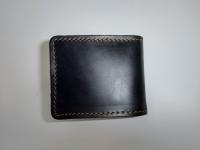 INDIANA 100% Genuine Cowhide leather Bifold Wallet - Black กระเป๋าสตางค์หนังแท้