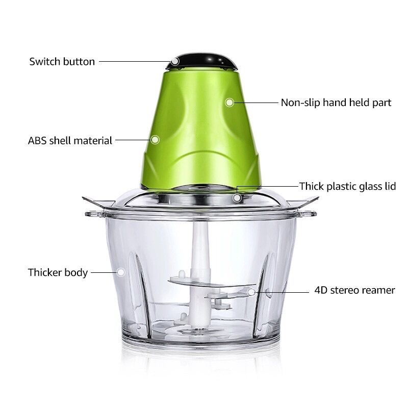 Electric Meat Mincer Chopper Food Processor Hand Blender Mixer Meat Grinder
