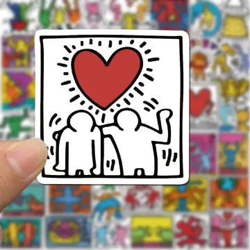 Performance Art Keith Haring Sticker Pack of 50 Stickers - The