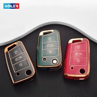 【cw】 TPU Car Remote Key Cover Case Fob For VW Volkswagen Golf 7 MK7 Tiguan MK2 For SEAT Ateca Leon FR 2 Ibiza For Skoda Octavia A7