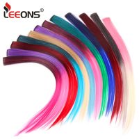 Highlights Hair Rainbow Synthetic Clip On Hair Extensions Ombre Colored Clip Hairpiece Colorful Clip Hair Strands For Festival Wig  Hair Extensions  P