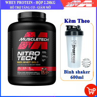 [FREE SHAKER] Sữa tăng cơ giảm mỡ Nitro Tech 100% Whey Gold của Muscle tech hộp 69 lần dùng hỗ trợ tăng sức bền sức mạnh đốt mỡ giảm cân giảm mỡ bụng cho người tập GYM và chơi thể thao thumbnail