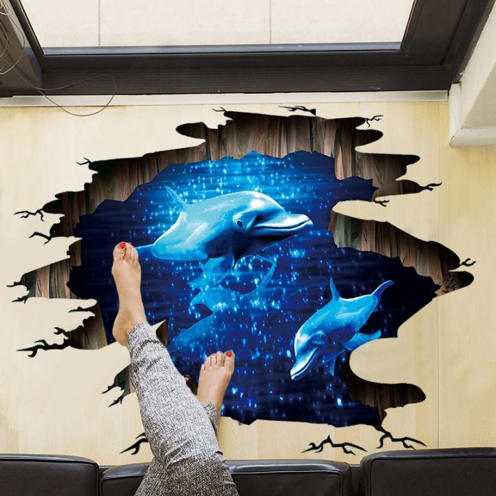 3d-dark-blue-dream-dolphin-floor-sticker-bathroom-living-room-floor-decoration-mural-wall-stickers-home-decor-decals-wallpaper