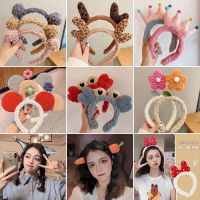 ↂ♟ 2023 Internet celebrity new face wash artifact special hair hoop for women autumn and winter cute non-slip hairpin plush funny headband