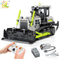 ใหม่ HUIQIBAO 1285Pcs RC Bulldozers รถบรรทุก High-Tech Building Block รีโมทคอนลมอเตอร์ City ก่อสร้างอิฐของเล่นเด็ก