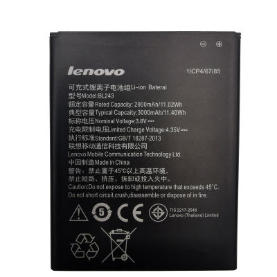 แบตเตอรี่ แท้ Lenovo K3 Note K50-t5 A7000 A5500 A5600 A7600 แบต battery BL243 3000mAh รับประกัน 3 เดือน (HMB mobile)
