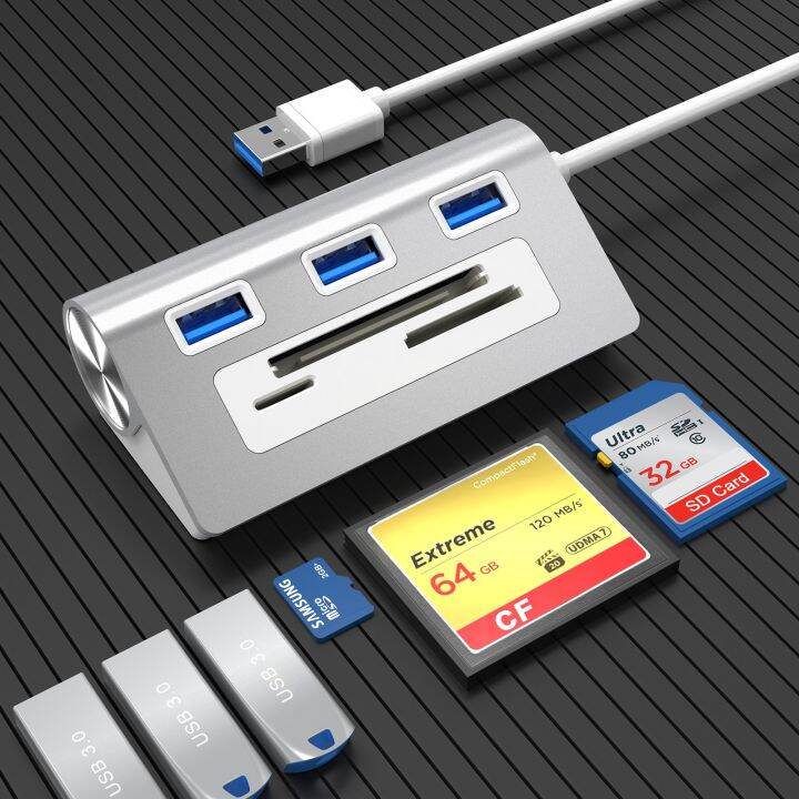 USB HUB Card Reader 3 Ports USB 3.0 With TF / SD Card Reader Multi USB