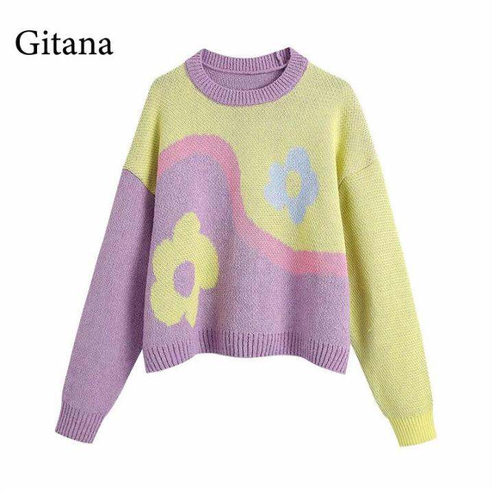 gitana-print-womens-sweater-autumn-knitted-pullover-casual-sweaters-oversize-fashion-long-sleeve-jumper-sueters-de-mujer