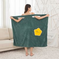 【CC】 Wearable Microfiber for Hotel Gifts Bathrobe Dressing