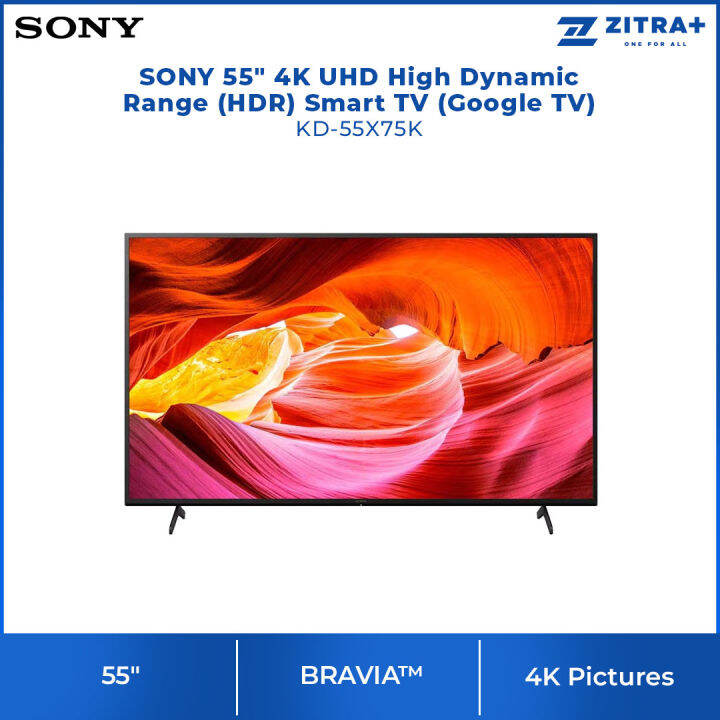 SONY 55" 4K UHD High Dynamic Range (HDR) Smart TV (Google TV) KD55X75K