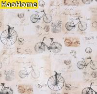 [hot]HaoHome Vintage Bike Peel and Stick Wallpaper Use as Backsplash Shelf Paper Removable Self Adhesive Contact Paper