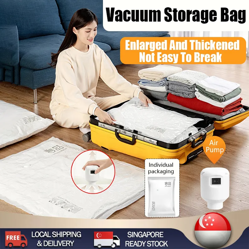 Vacuum Compression Suction-free Storage Bag Organizer Travel