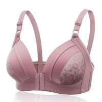 《Be love shop》Sexy Deep V Bra For Women Front Closure Bras Lace Underwear Wireless Bralette Female Solid Gather Thin Floral Soft Brassiere Top