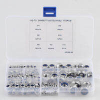 304สแตนเลสไนลอน Self-Locking Hex Nuts Locknut Slip Lock Nut Kit M3-M12 Hexagon Nylon Self-Locking Nut Kit 175 Pcs