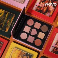 NOVO Soft Eye Shadow พาเลททาตา 9 ช่อง เนื้อแมท ชิมเมอร์