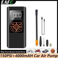 4000mAh Tire Inflator Pump 150PSI Electric Wireless Portable Car Air Compressor Display for Motorcycle Bike Car Tyre Balls