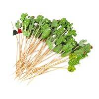 100 counts Bamboo skewers Bamboo cocktail sticks Bento picks Cocktail accessories party Aperitif Decorative toothpick