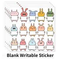 [NEW EXPRESS]◙ 60/120Pcs Cute Animal Stickers 15 Designs Blank Writable Mark Label For Schools Kids Scrapbooking Stationery Name