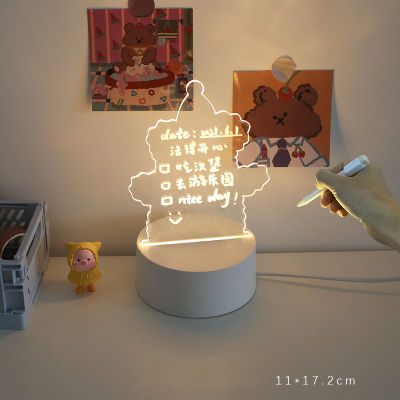 ✔[🇹🇭พร้อมส่ง🎁]โคมไฟตั้งโต๊ะ3D ไฟกลางคืน DIY การ์ตูนไฟอ่อนนอนหลับความคิดสร้างสรรค์ในลมโคมไฟข้างเตียง