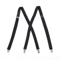 【YF】﹍  MenS Shirt Suspenders Trousers Pants Holder Braces Wedding Suspendert Straps 25mm Wide Elastic 4 Metal Design