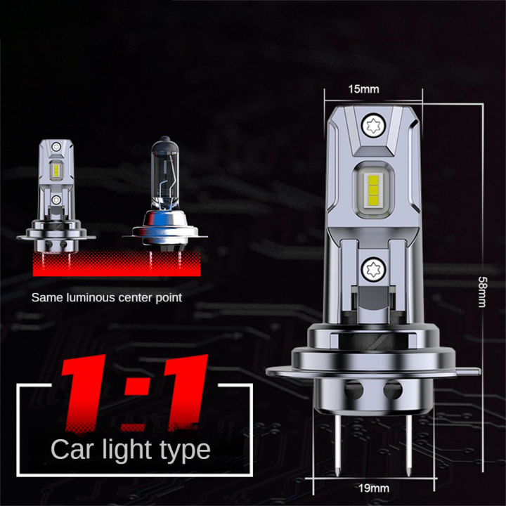 safesaker-ไฟหน้ารถแบบ-led-1-2ชิ้น-h7สว่างมากและไฟหน้าปรับไฟหน้ากำลังสูง