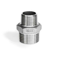 Hex Nipple Union 304 Stainless Steel Pipe Plumbing Fitting Connector Reducer 1/8 3/8 1/2 1 1-1/2 BSP Male to Male Threaded