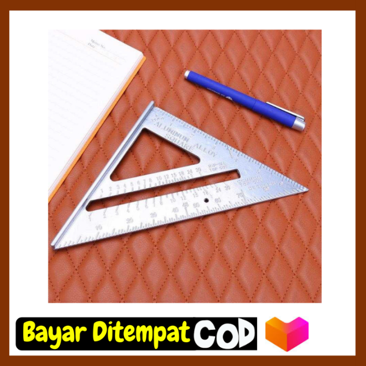 Penggaris Siku Mistar Triangle Ruler Aluminium | Mistar Siku ...