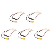 5Pcs 4 Pin Car Reversing Camera Retention Wiring Harness Cable Plug Reverse Connector Cable Adapter Fit for Toyota