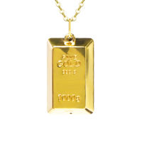 XF800 Real 18K Gold Pendant Necklace Pure AU750 Square Pendant 18K Gold Chain for Women Fine Jewelry Gift D584