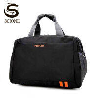 Scione กระเป๋าเดินทางแบบคลาสสิกกระเป๋าถือสไตล์ธุรกิจ Lelaki Kalis Air Kabin Bagasi Tote กระเป๋าเดินทาง Wanita Besar Kasual Sukan Hujung Minggu Bahu Bagh